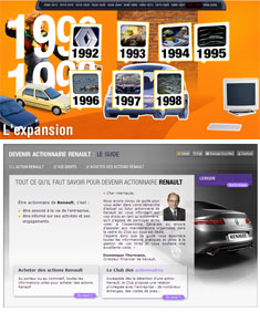 modules riches actionnaire et histoire du site renault.com